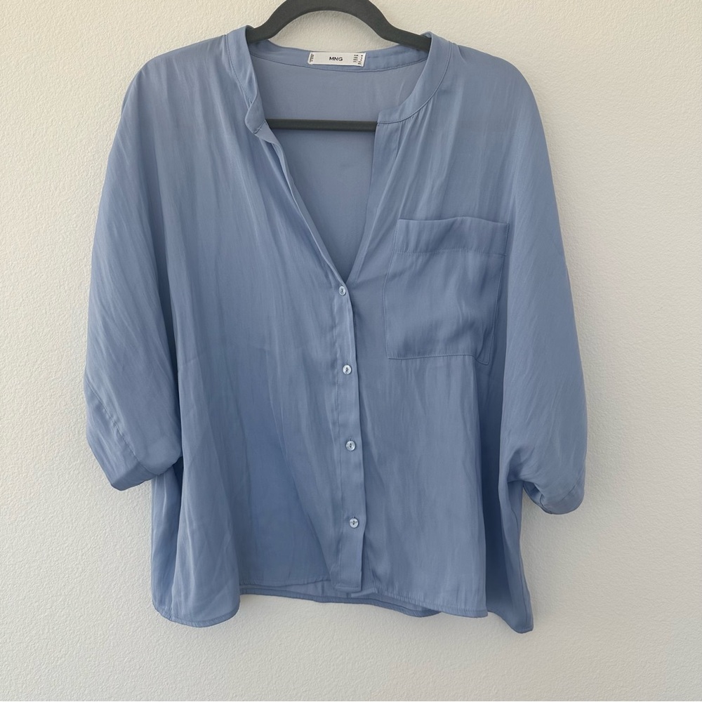 Mango Blue Women's Top